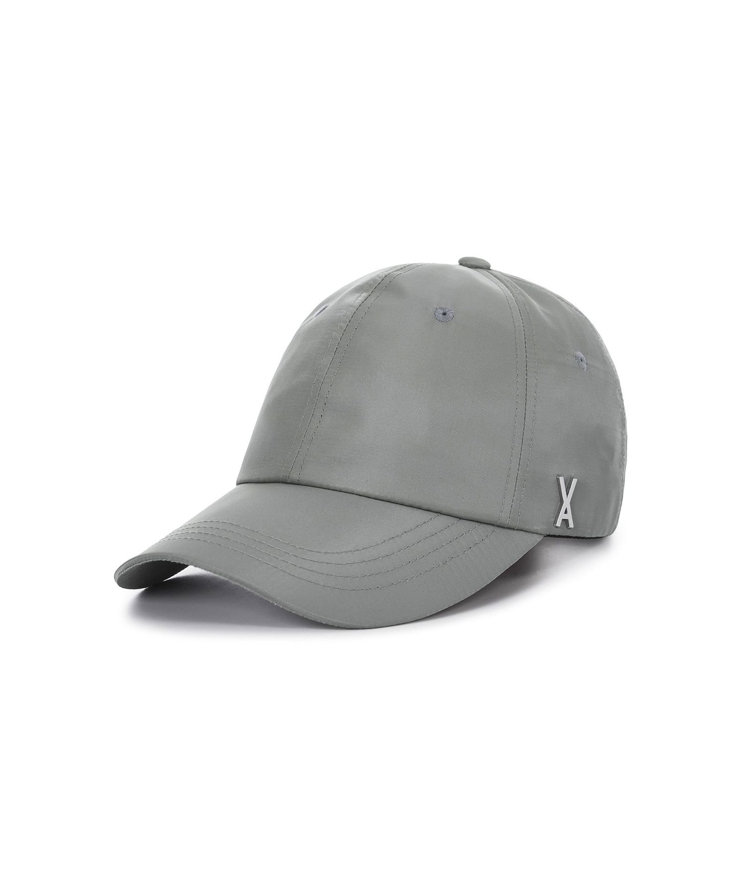 MUSINSA公式 | VARZAR Stud Logo Overfit Poly Ball Cap Gray
