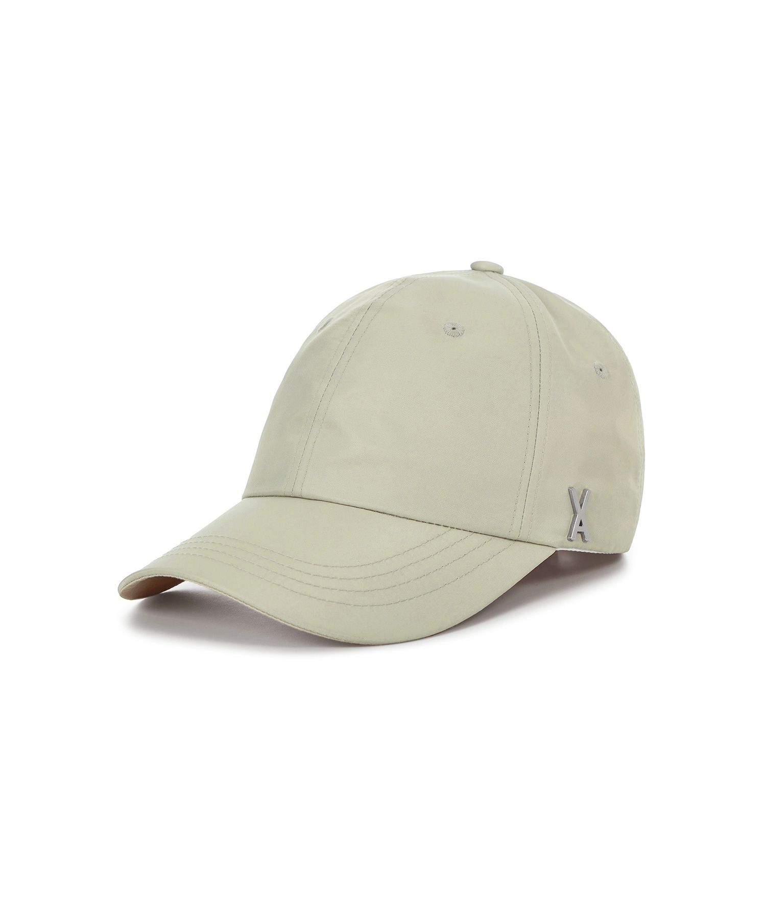 ☆VARZAR☆ Stud Logo Overfit Ball Cap Beige varzar563 MUSINSA | VARZAR Stud Logo Overfit Poly Ball Cap Beige