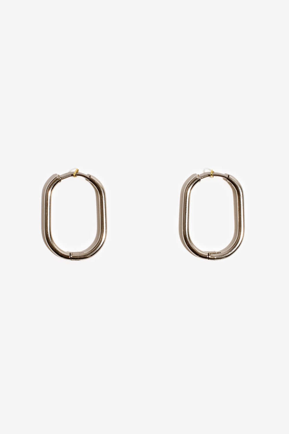 모드곤(MODGONE) 실버톤 원터치 링 귀걸이 Silvertone ring earring