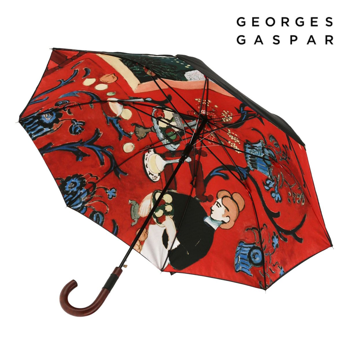 조지가스파(GEORGES GASPAR) 60 마티스 붉은색의 조화 이중지 장우산 LUGGU10051