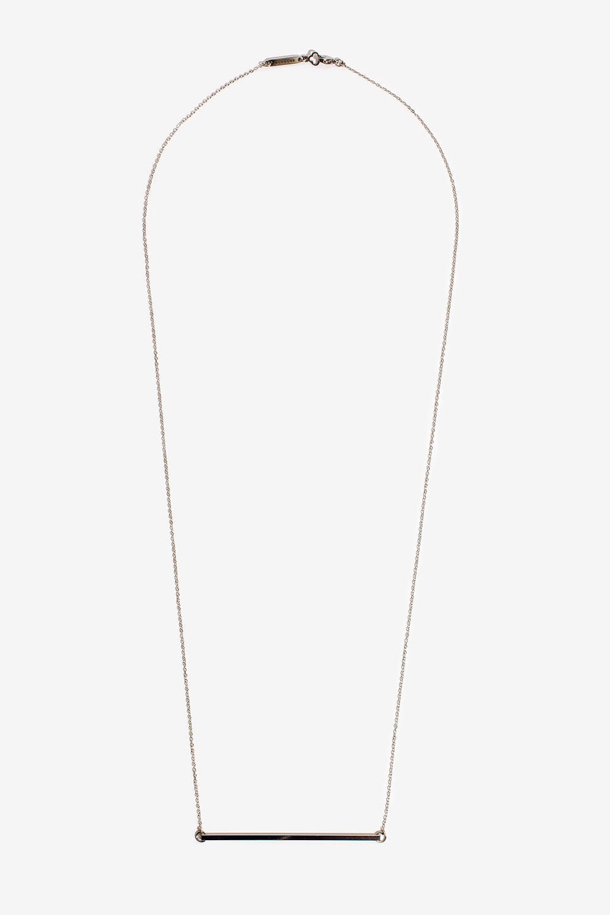 모드곤(MODGONE) 실버톤 롱바 스틱 목걸이 Silvertone Longbar Necklace