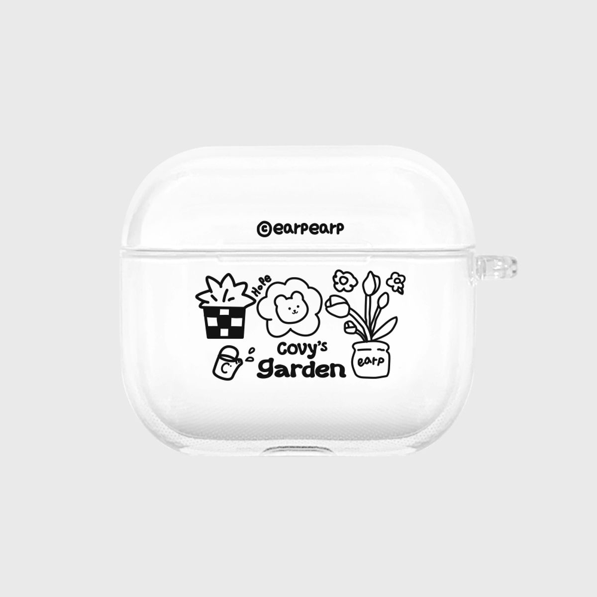 어프어프(EARPEARP) BLACK DRAWING COVY GARDEN(에어팟3-클리어하드)