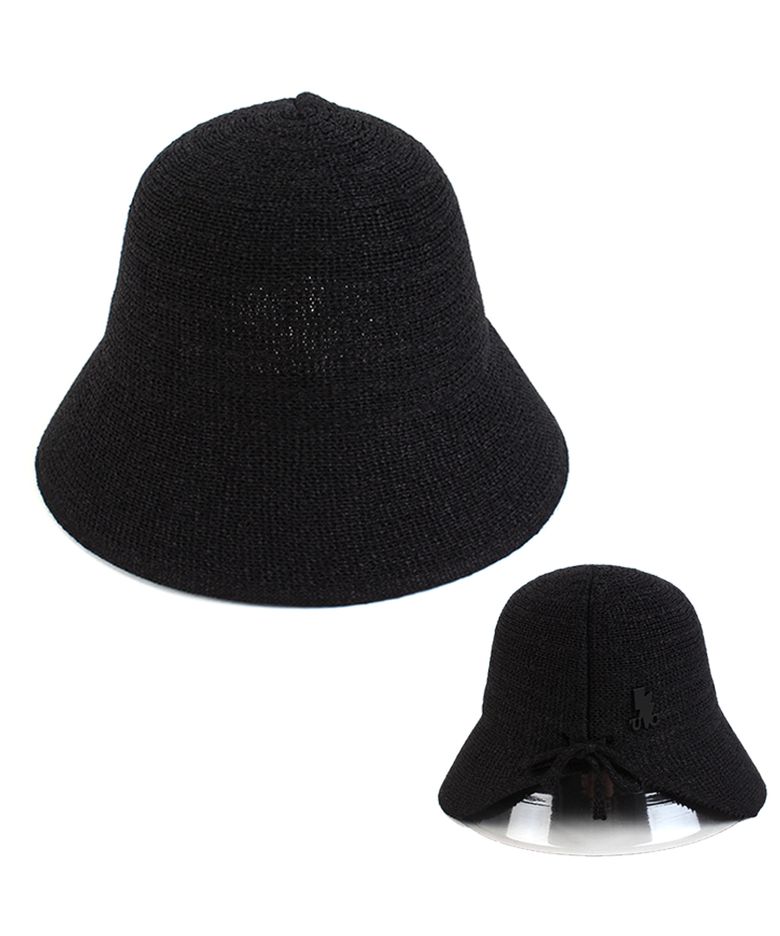 Basic Backopen Black Paper Bucket Hat 버킷햇