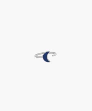 Navy Half Moon Ring
