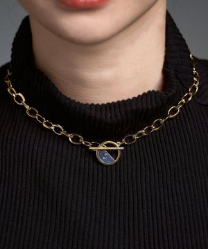 Round Toggle Gold Necklace