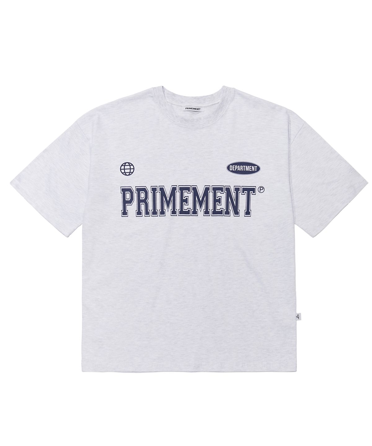 프라임먼트(PRIMEMENT) 스포티 오버핏 반팔티 화이트 오트밀