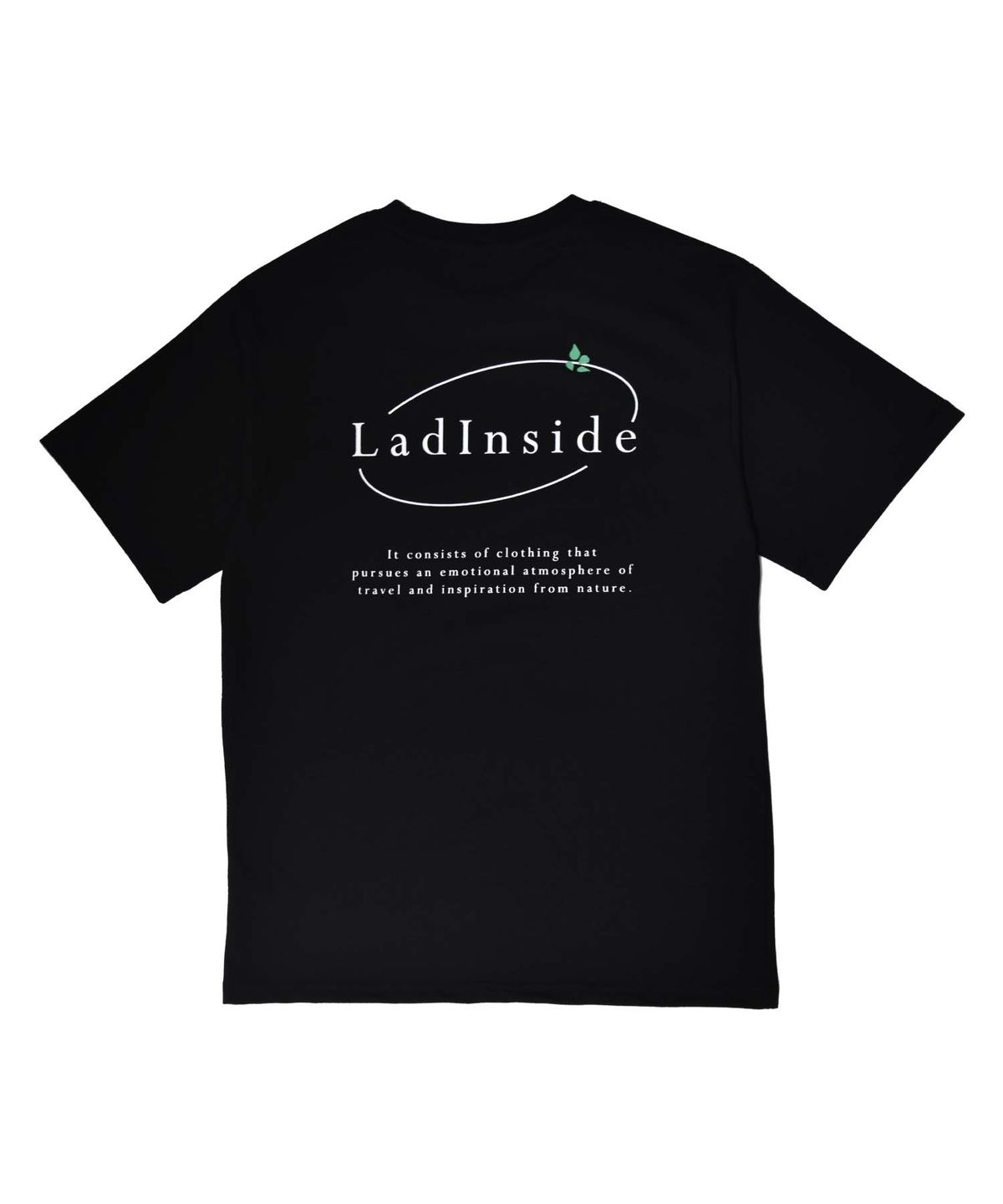 라드인사이드(LADINSIDE) 로고 포인트 레터링 반팔티셔츠 블랙