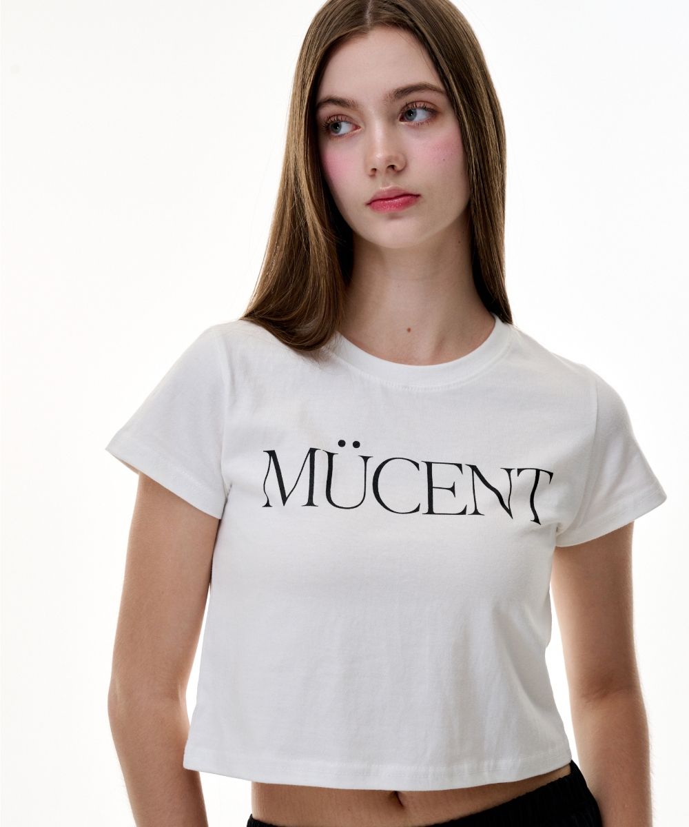 MUSINSA | MUCENT Lettering Short Sleeve T-shirt (2 Colors)
