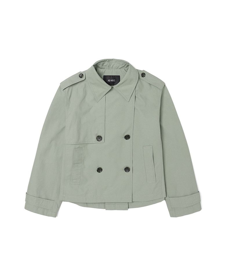 여성 크롭 트렌치 코트 (KHAKI) (HZ2BB51_65)