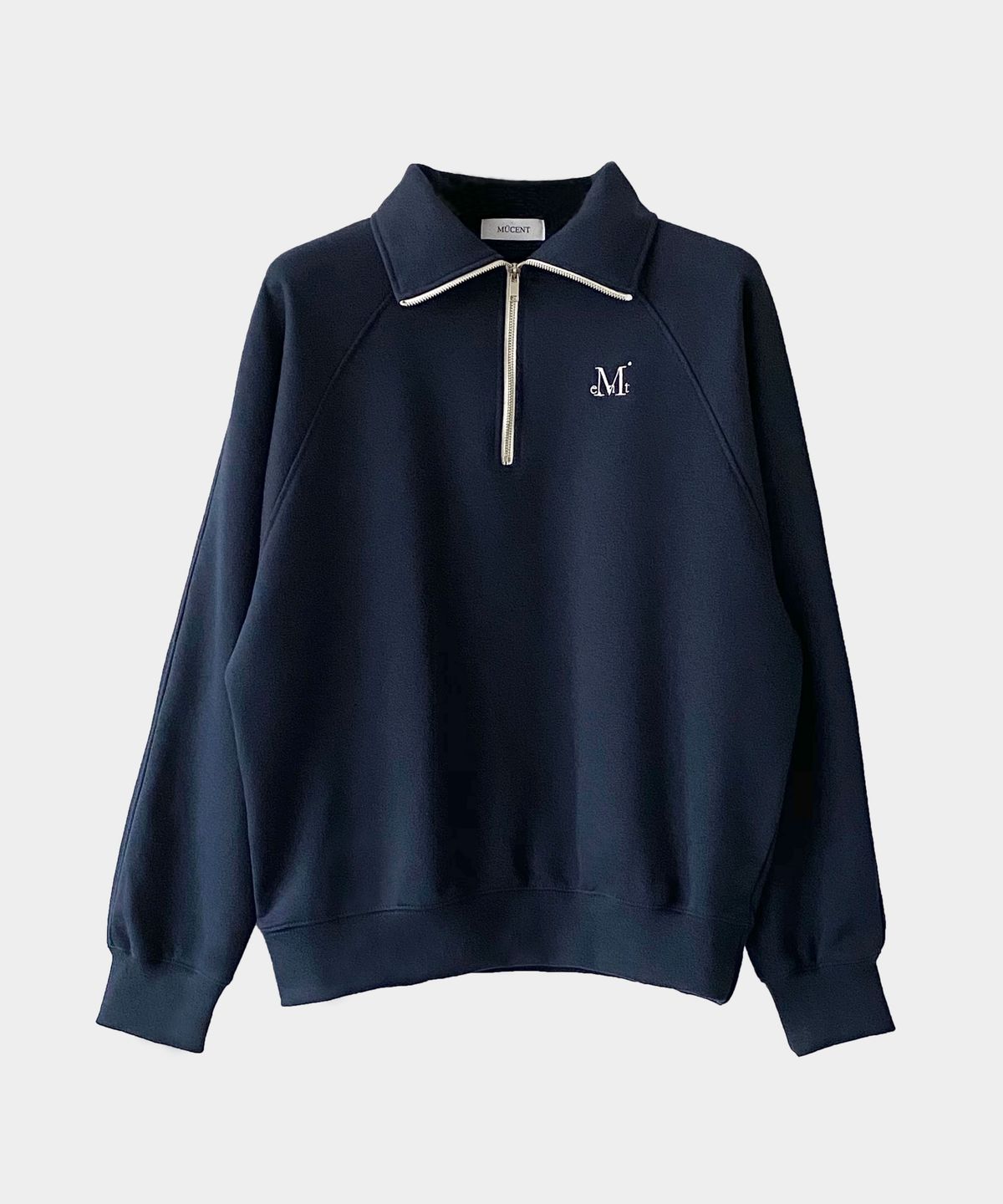 무센트(MUCENT) SIGNATURE HALF ZIP-UP NECK MTM - MAN (Deep navy, Olive green)