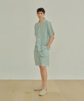 ◆JO'S LOUNGE◆ w Green Tea Short Pajama Set Greenteasw w) Green Tea Short Pajama Set - JO'S LOUNGE