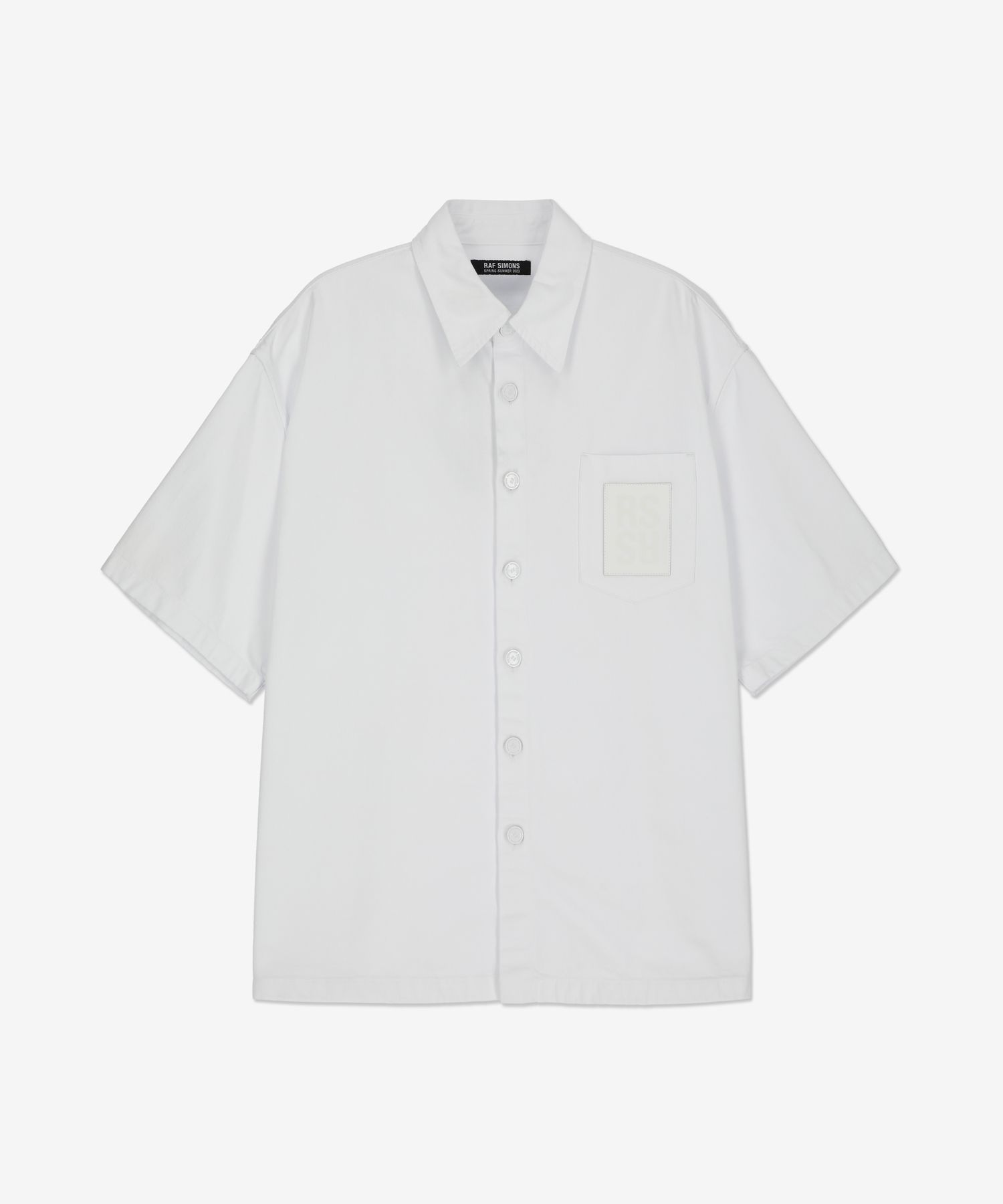 MUSINSA | RAF SIMONS Oversize Logo Patch Short Sleeve Shirt