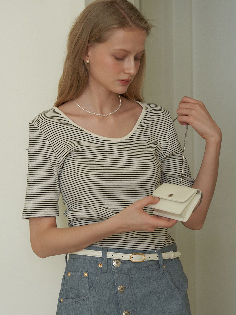★DE MERIEL★ Volume Wallet BagCream VOLUME WALLET MUSINSA | DEMERIEL Volume Wallet Bag_Cream