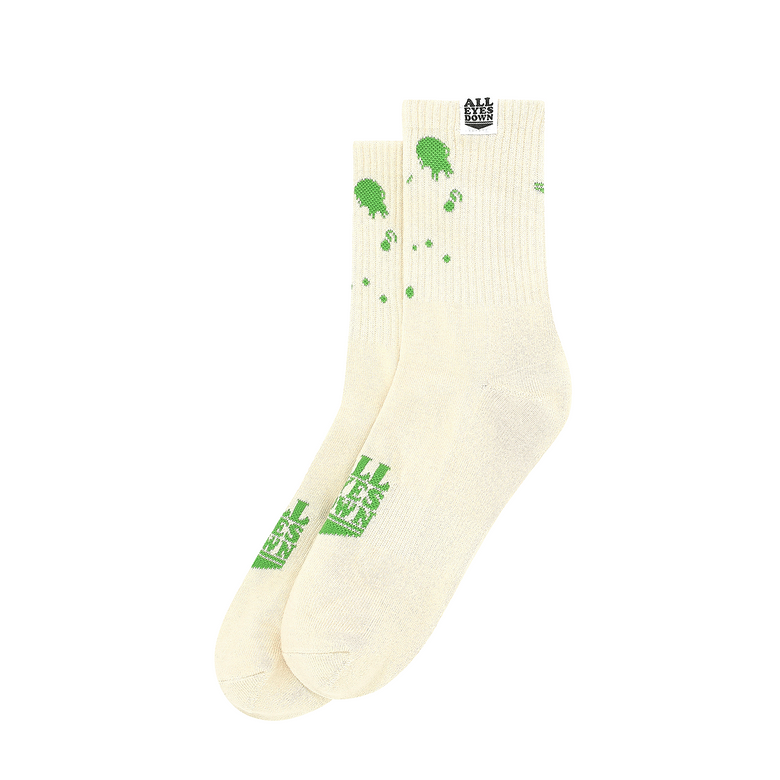 SPLATTER SOCKS(Ivory/Green)
