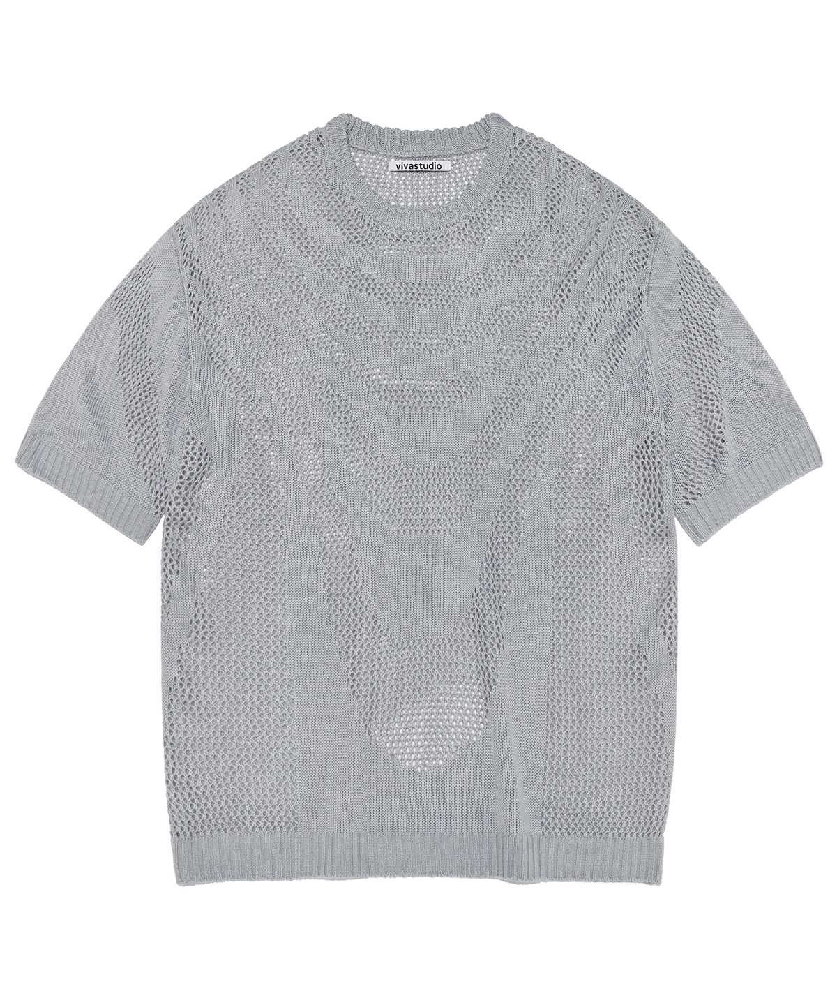 비바스튜디오(VIVASTUDIO) GROWTH RING HALF KNIT [LIGHT GRAY]