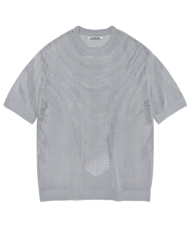 GROWTH RING HALF KNIT [LIGHT GRAY]