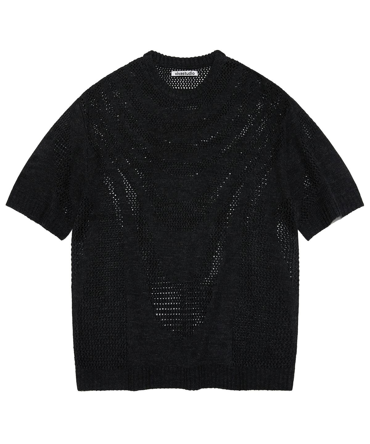 비바스튜디오(VIVASTUDIO) GROWTH RING HALF KNIT [CHARCOAL]