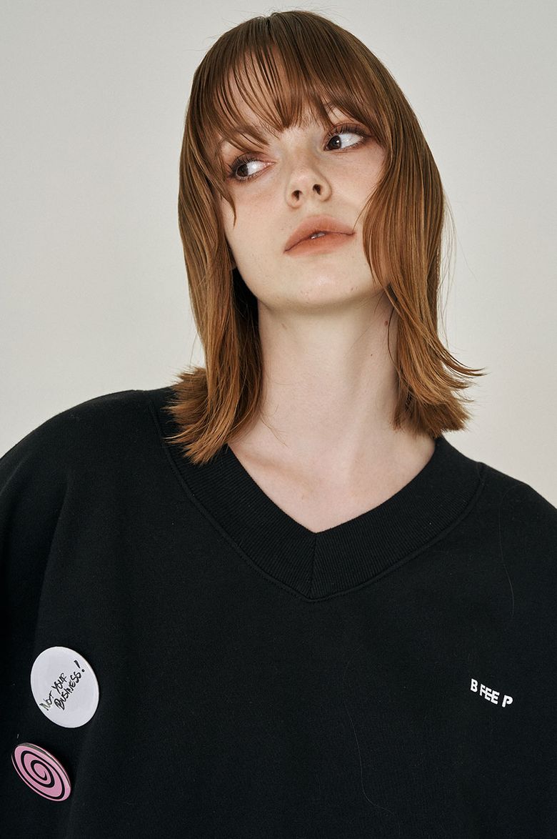 Not your business v neck mtm_black