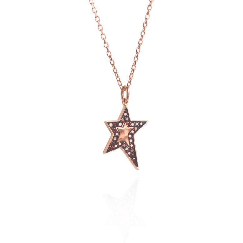 Magic 14K, Diamond Star Necklace