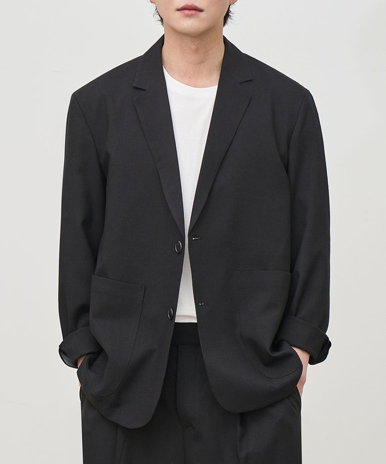 [여름] 라이크 린넨 오버핏 블레이저 (BLACK)