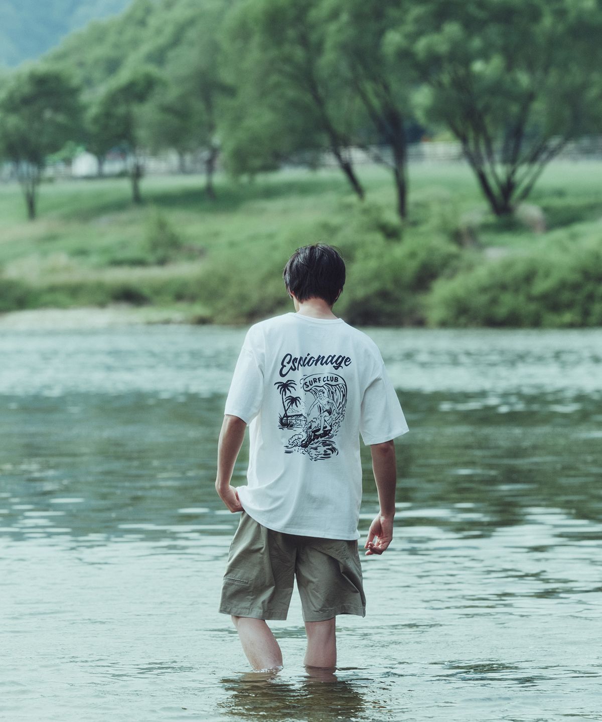 에스피오나지(ESPIONAGE) Surf Club Heavyweight Tee Off White