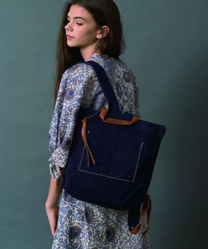 Canvas square backpack  (4colors)
