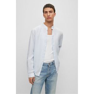 리넨 스탠드 칼라 슬림핏 셔츠50490740_459