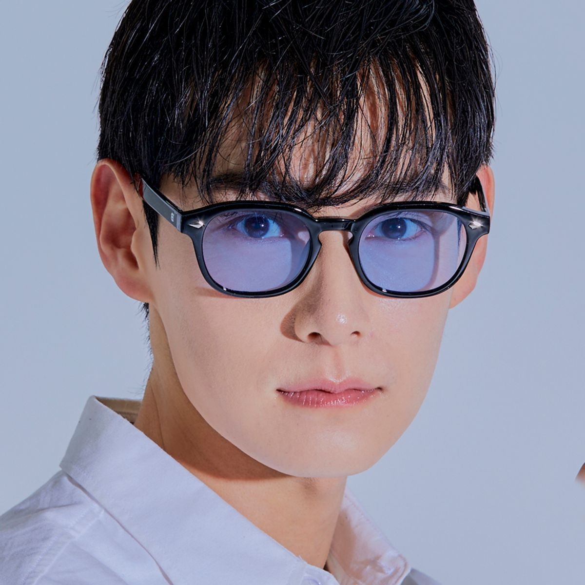 하이비션(HYBITION) Juke  Black / Blue Tint Lens (오버핏)