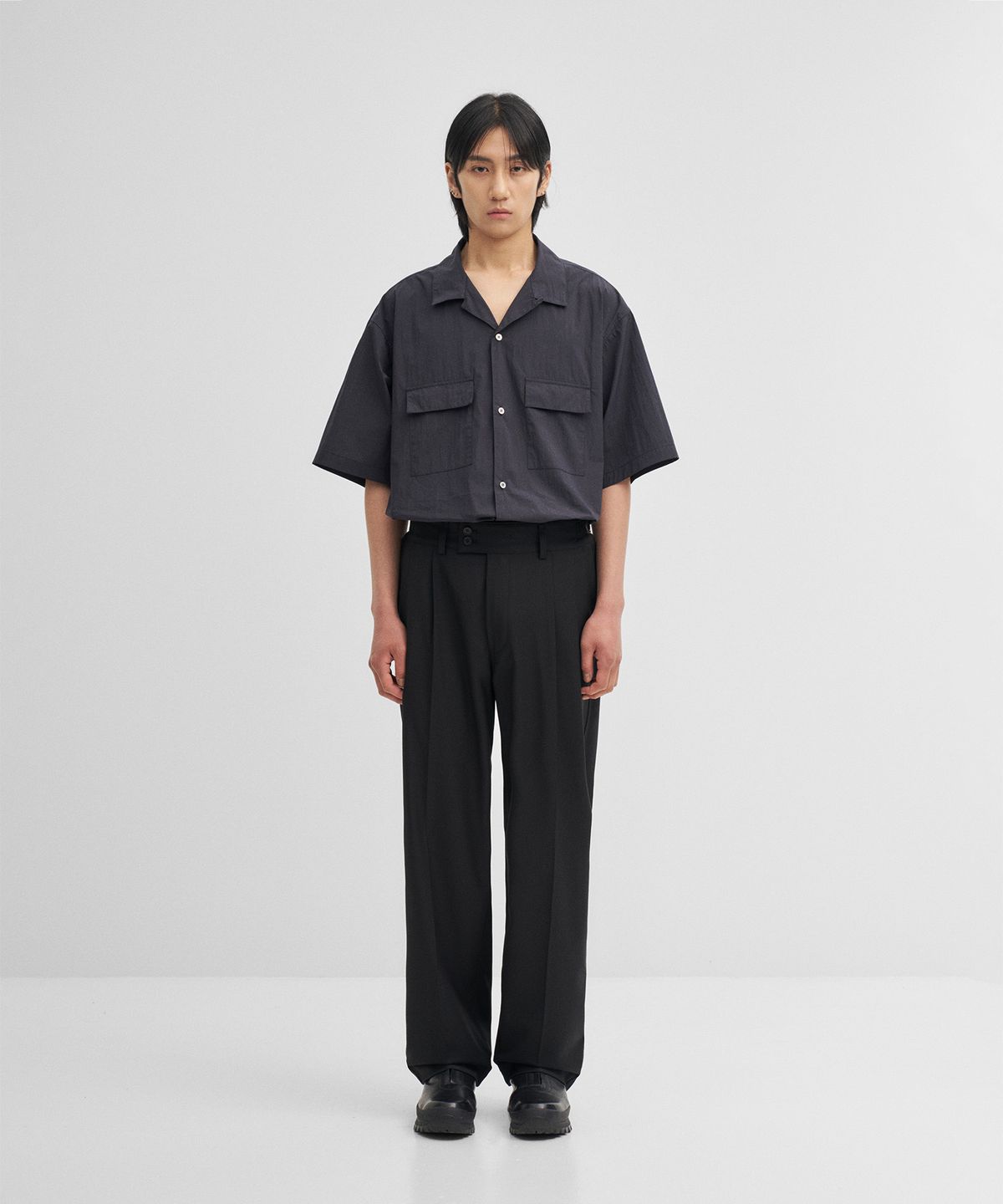 어나더 오피스(ANOTHER OFFICE) [SS] Santiago Slacks Standard (Black)