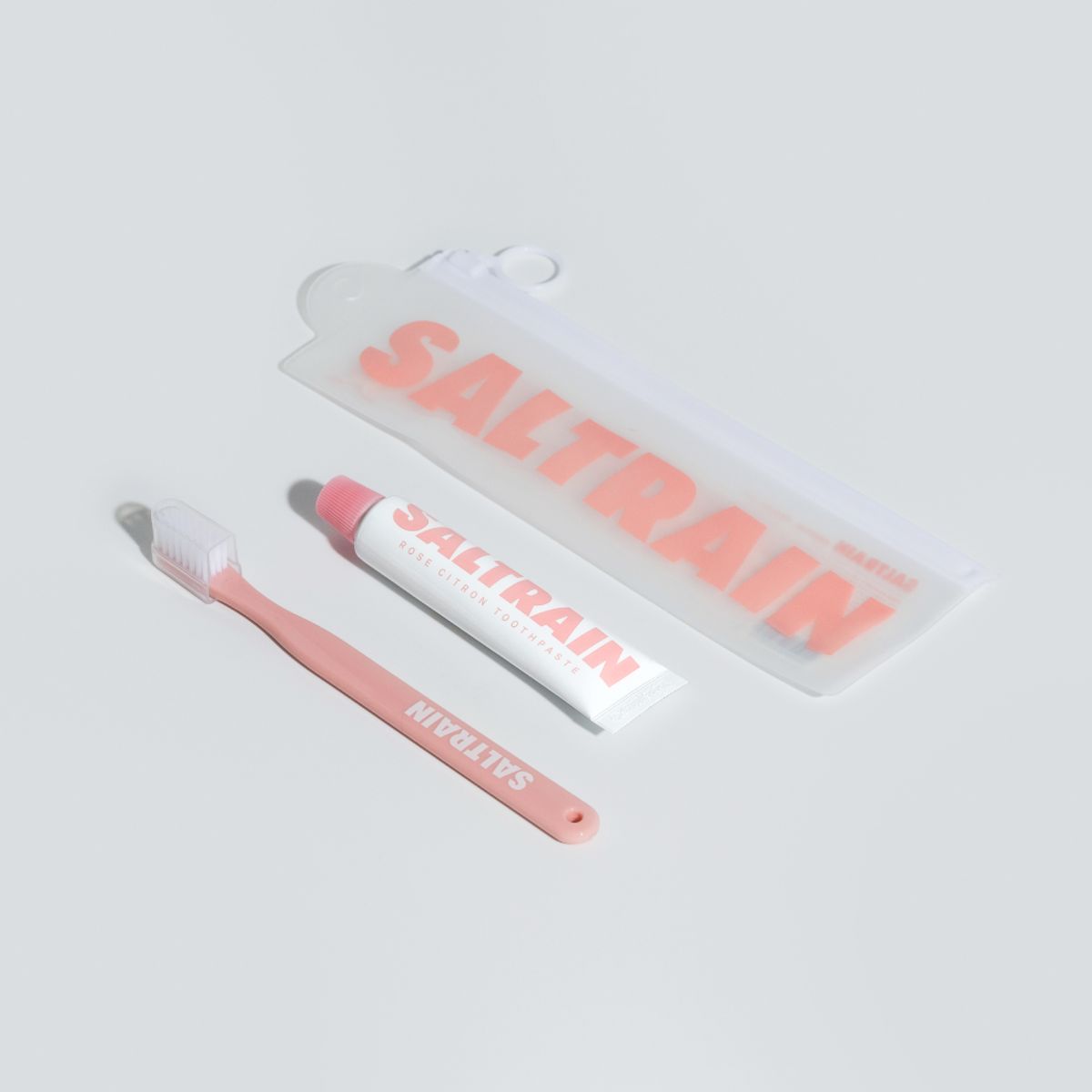 솔트레인(SALT RAIN) 트래블 키트 핑크(치약1개 + 칫솔1개)