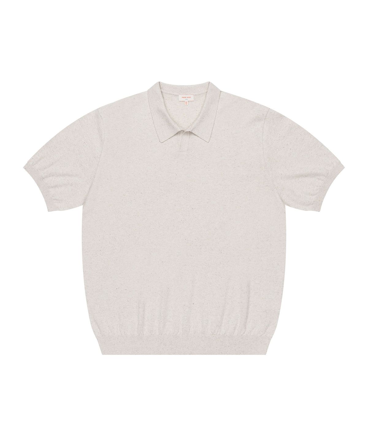 프로드셔츠(PRODESHIRT) 빈티지 소프트 린넨 오픈카라 니트 (마블베이지)
