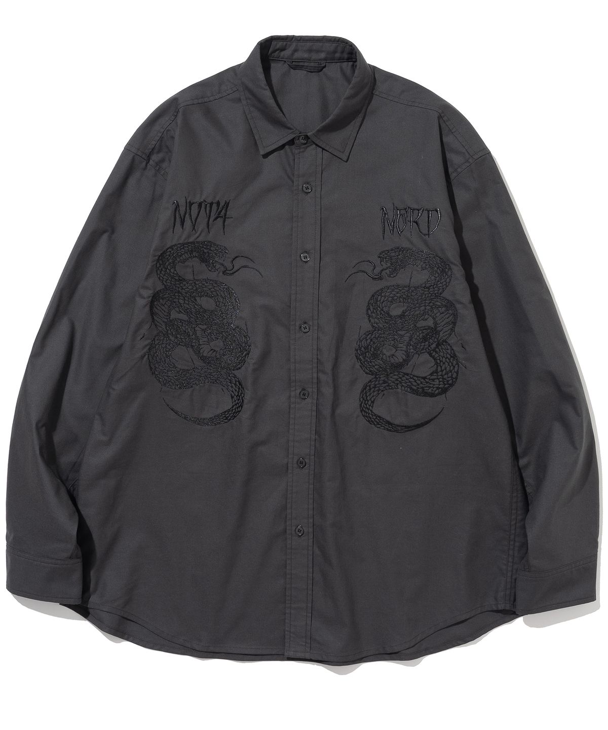 낫포너드(NOT4NERD) Snake Shirt - Charcoal