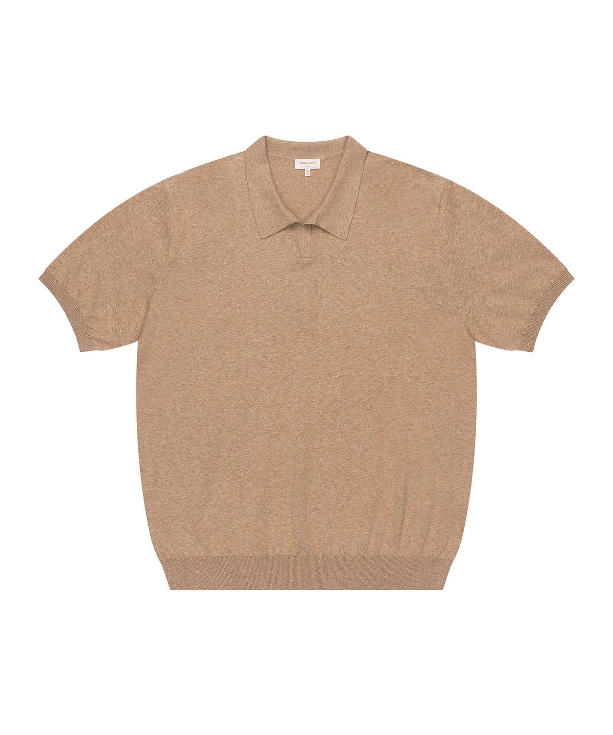 프로드셔츠(PRODESHIRT) 빈티지 소프트 린넨 오픈카라 니트 (페블비치)