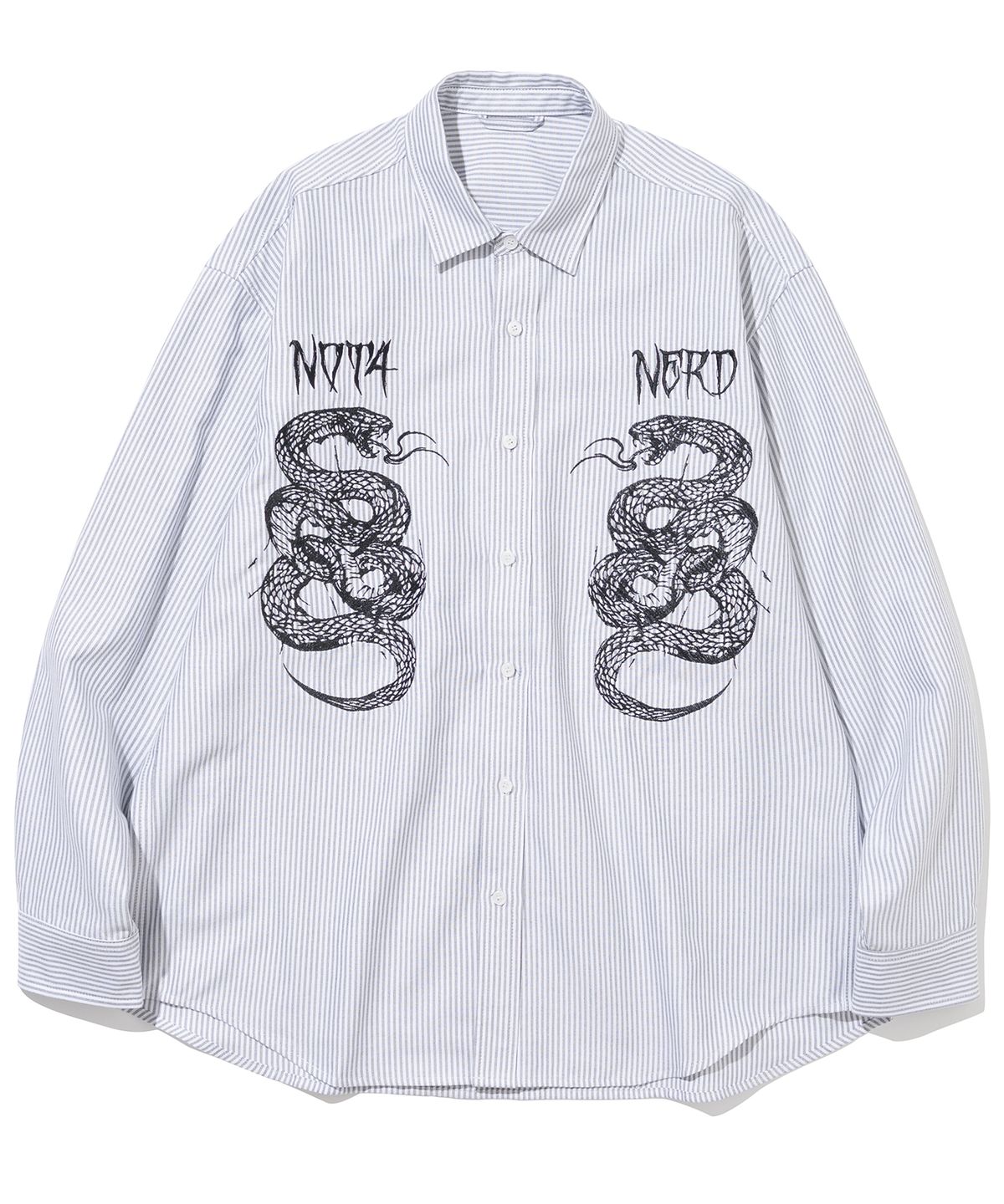 낫포너드(NOT4NERD) Snake Shirt - Stripe Black