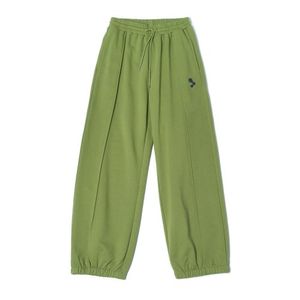 WIDE SWEAT PANTS - LIME