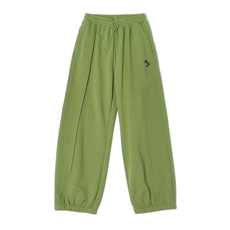 WIDE SWEAT PANTS - LIME