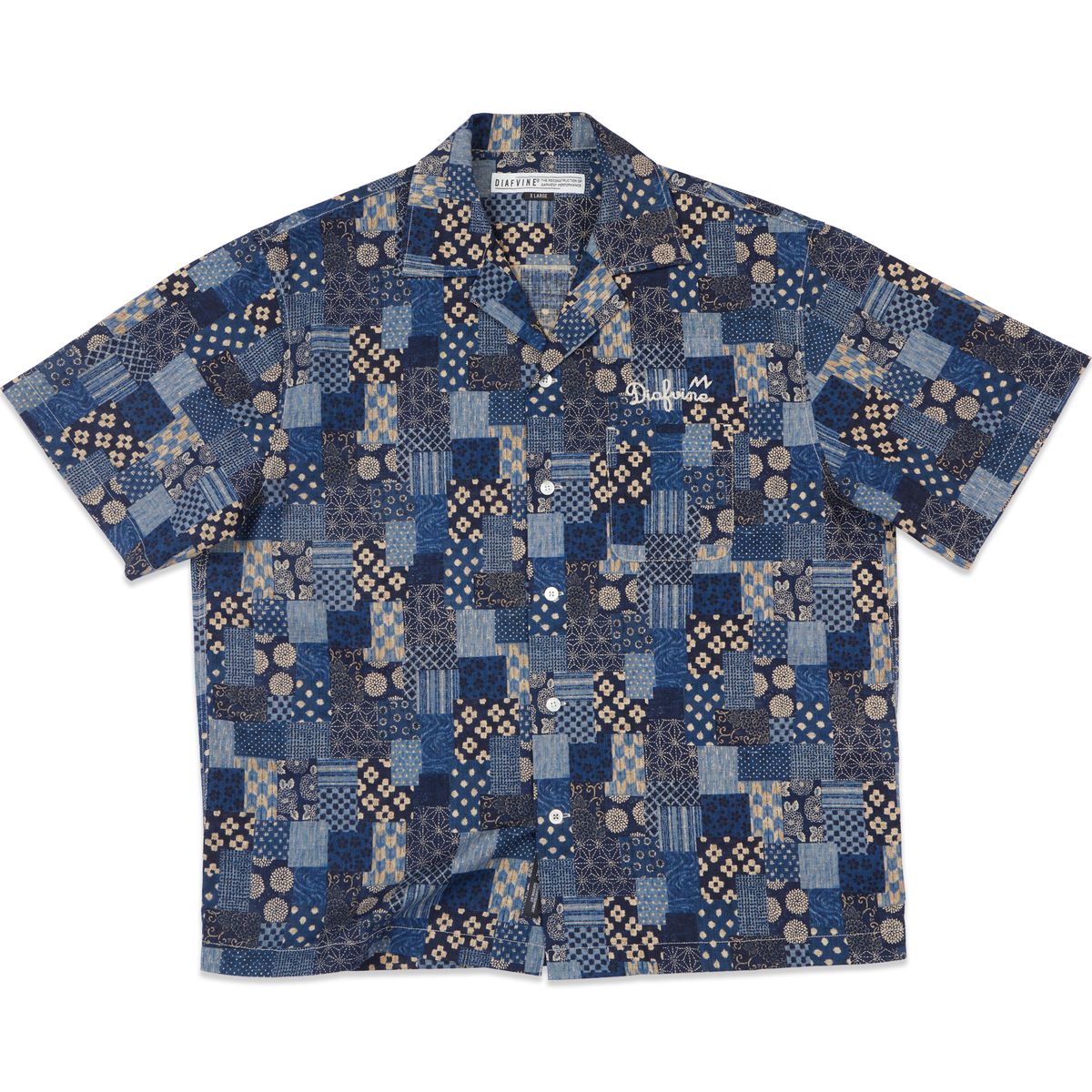 디아프바인(DIAFVINE) DV.LOT 683 INDIGO PATCHWORK shirt