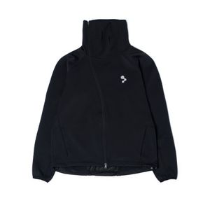 CURVED ZIP UP - BLACK