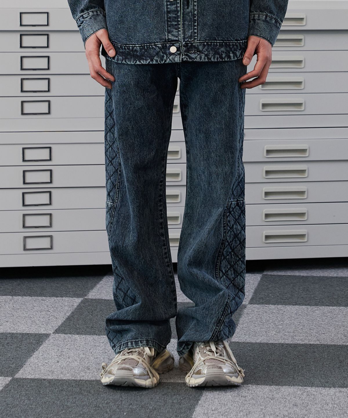 디메이든(DEMADEN) NAPALAKA DENIM PANTS DEEP GREEN