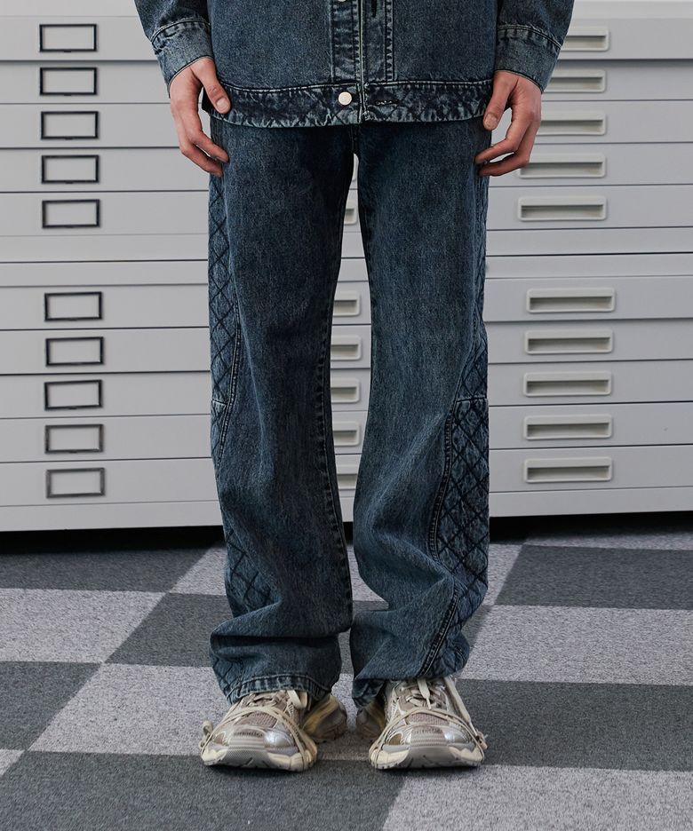 NAPALAKA DENIM PANTS DEEP GREEN