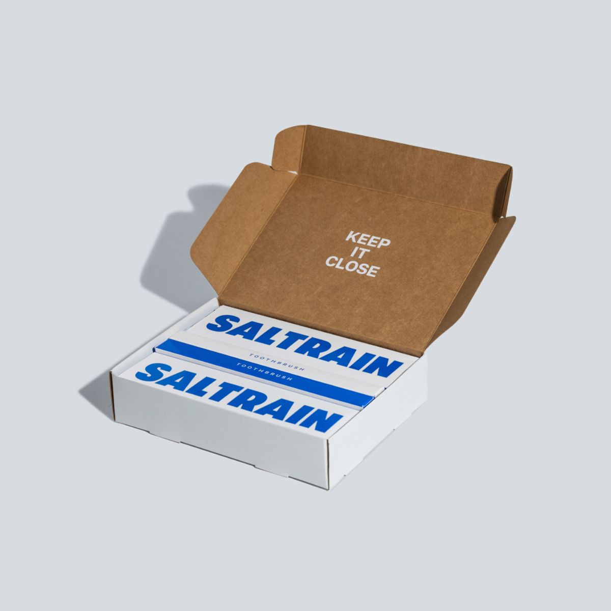 솔트레인(SALT RAIN) 덴탈 커플 세트 블루 (치약2개+ 칫솔2개)