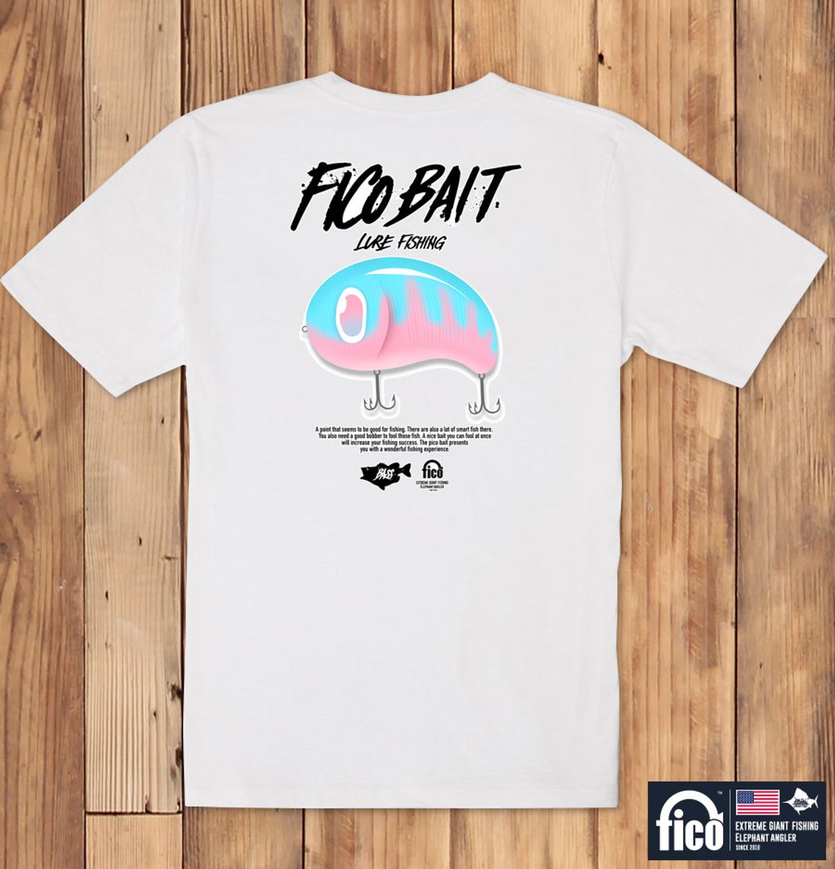 돌돌(DOLDOL) FICO_tshirts-90 익스트림 낚시 브랜드 피코 시즌2 캐릭터 그래픽 디자인 티셔츠