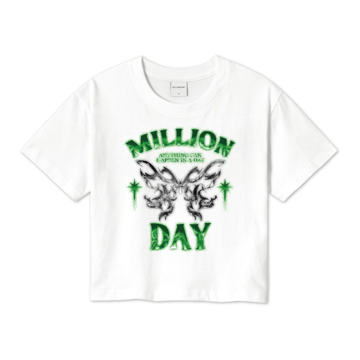 밀리언데이(MILLION DAY) MILLION FIREFLY CROP T-SHIRT