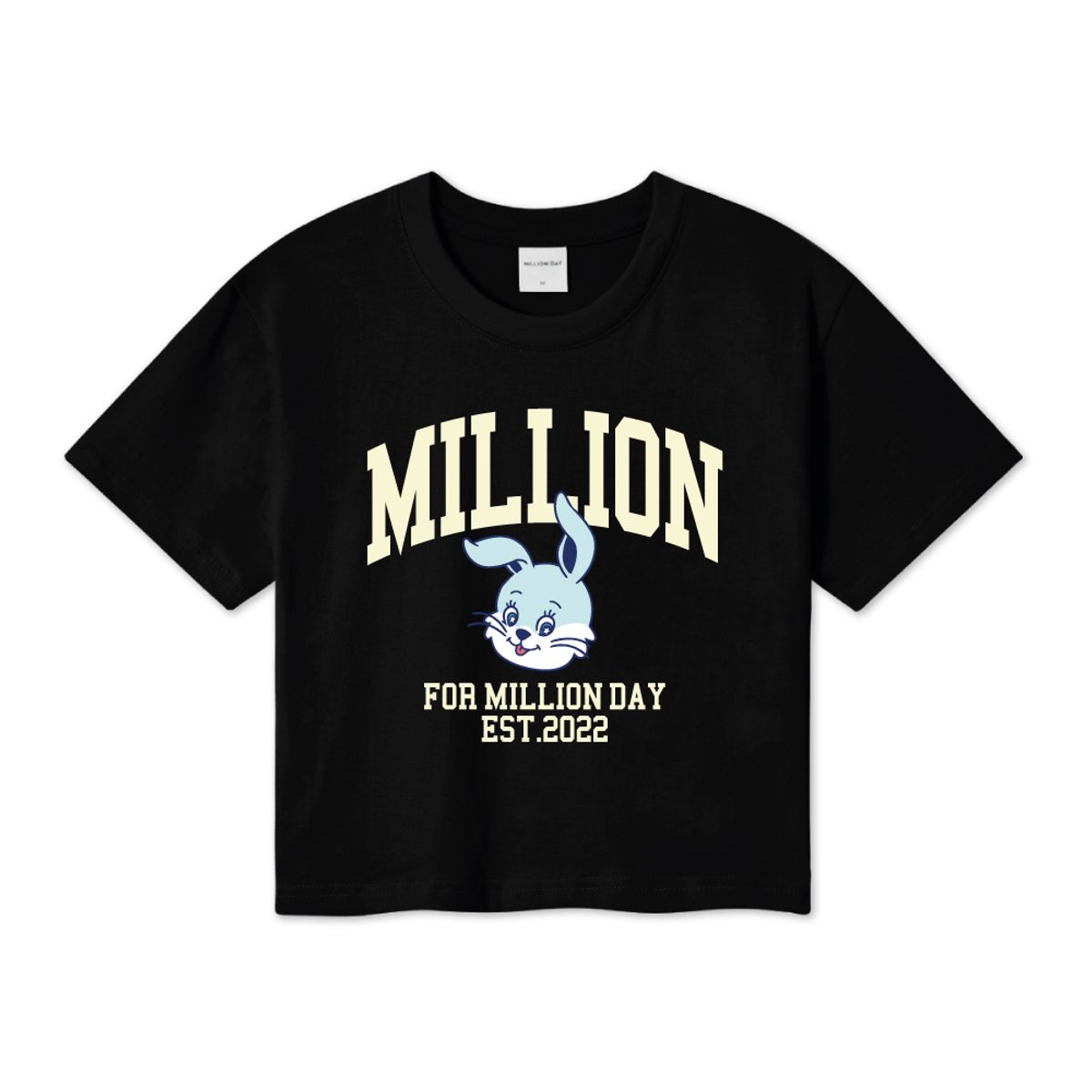 밀리언데이(MILLION DAY) MILLION BUNNY CROP T-SHIRT