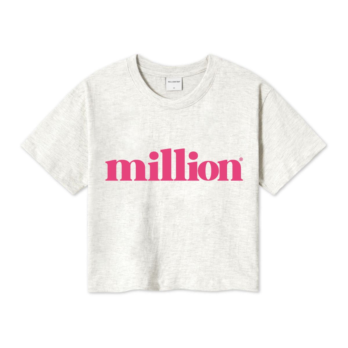 밀리언데이(MILLION DAY) MILLION BIG-LOGO CROP T-SHIRT