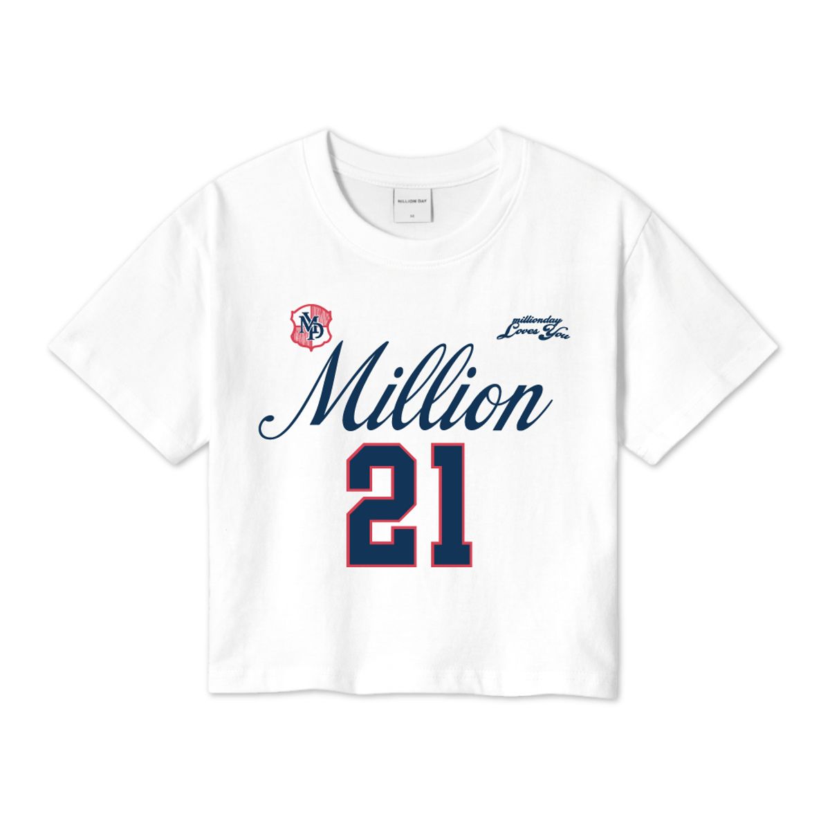 밀리언데이(MILLION DAY) MILLION ACTIVITY CROP T-SHIRT