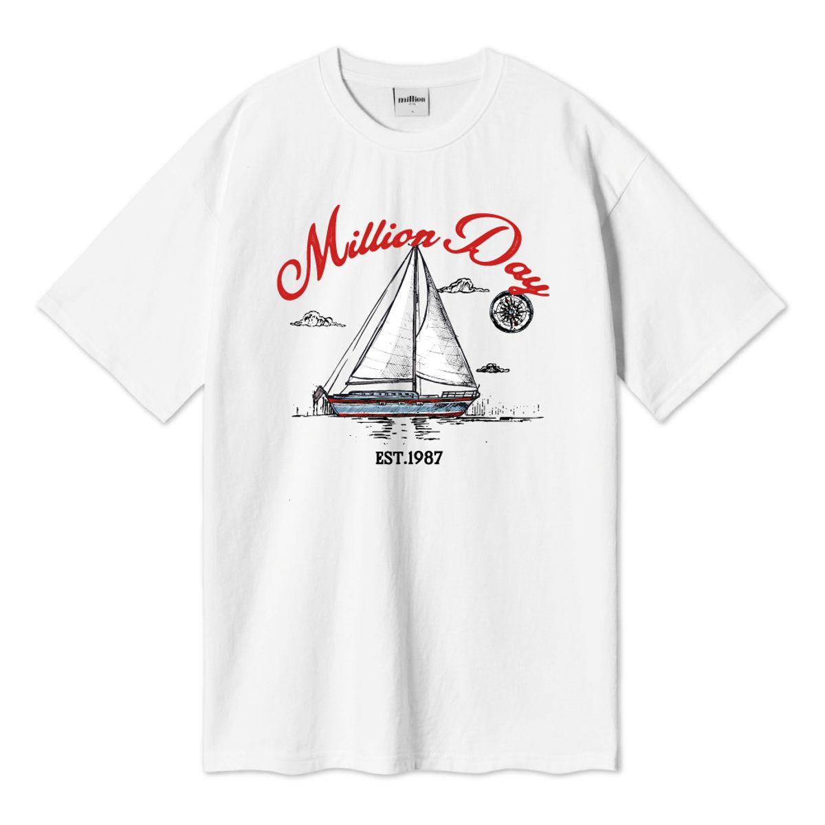 밀리언데이(MILLION DAY) MILLION SAIL OVER T-SHIRT