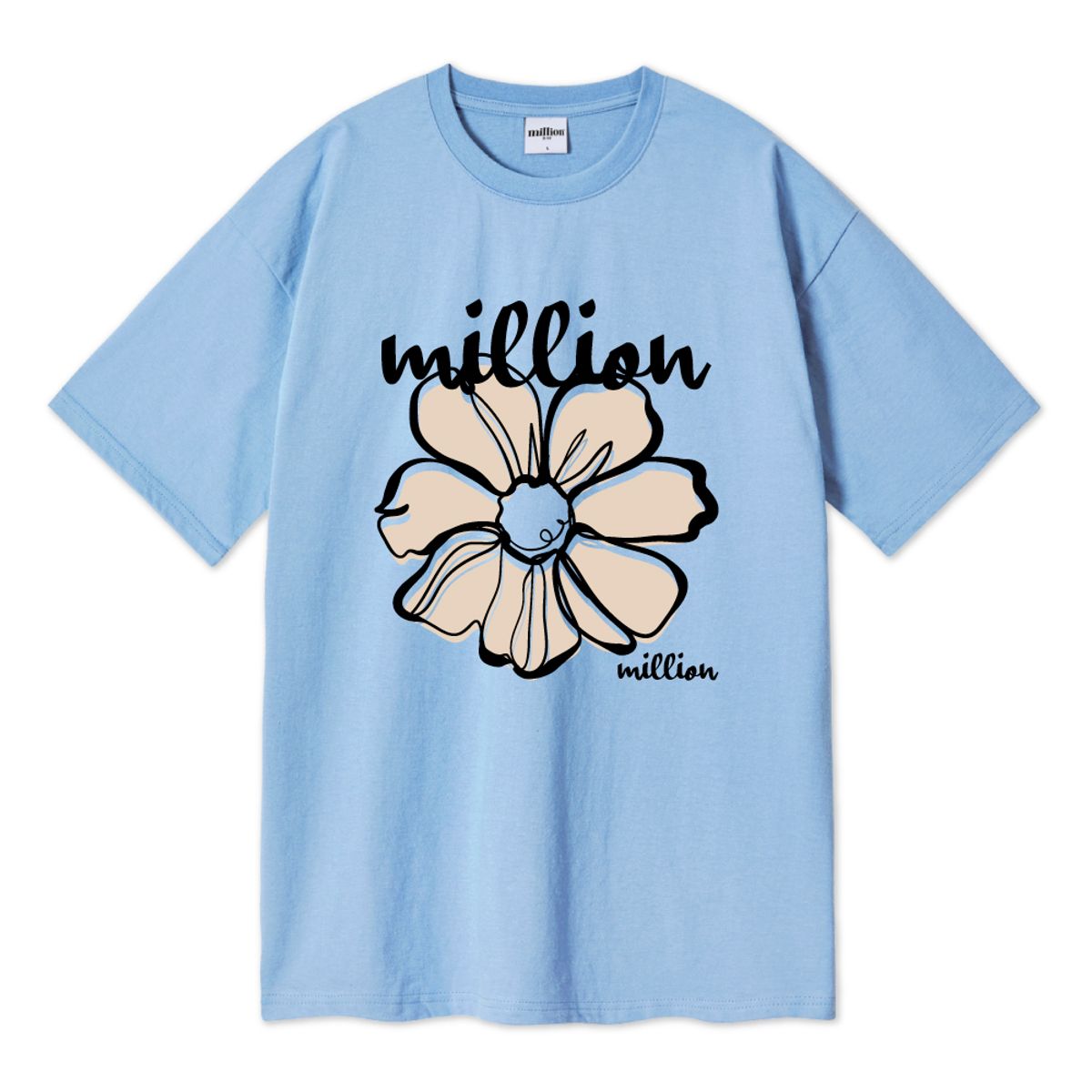 밀리언데이(MILLION DAY) MILLION-FLOWER OVER T-SHIRT