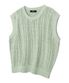 와플 펀칭 니트 베스트 (DUSTY GREEN)