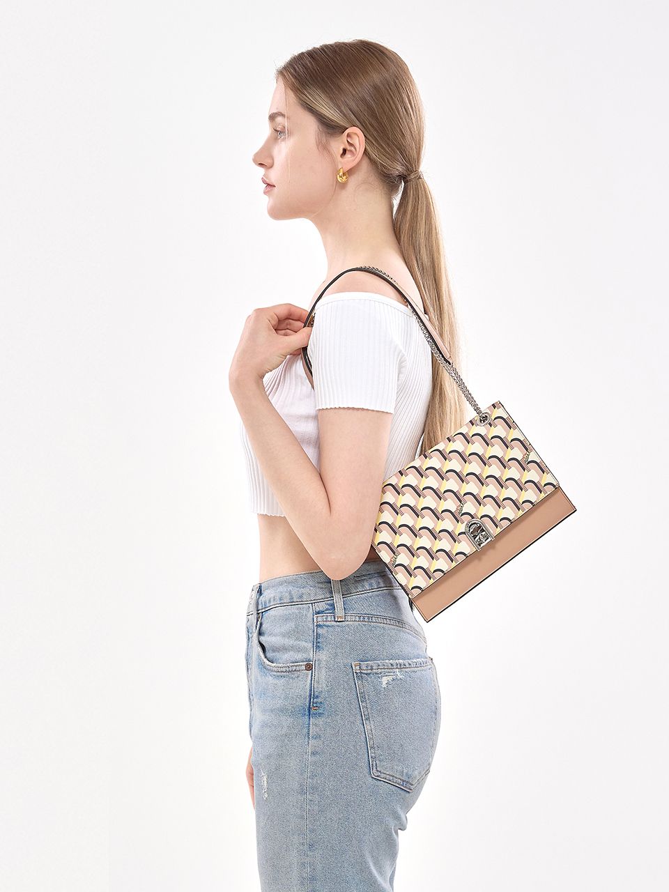 韓国大人気[rosa.K]AMELIE MONOGRAM SHOULDER CREAM BUTTER_MM 韓国大人気[rosa.K]AMELIE MONOGRAM SHOULDER CREAM BUTTER_MM
